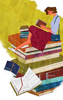 전신 PSD 라이프스타일 여자 교육 여유 가방 일러스트 한명 사람 앉기 성인 취미 책 독서 쌓기 여자만 여자한명만 성인여자만 성인만 국내일러스트 1 잡화 감정 모션 생활 파일형식