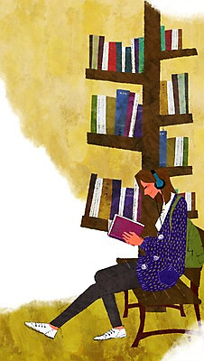 전신 PSD 라이프스타일 여자 교육 여유 벤치 의자 가방 일러스트 책장 한명 들기 사람 앉기 성인 취미 책 독서 헤드셋 여자만 여자한명만 성인여자만 성인만 국내일러스트 1 잡화 감정 음향기기 가구 모션 생활 헤드폰 파일형식