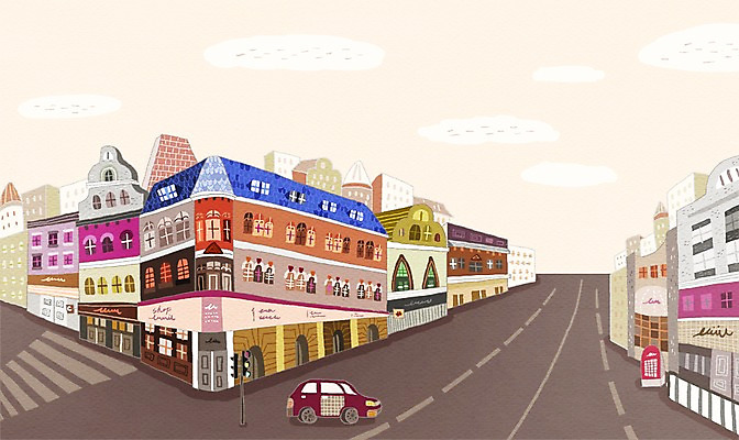 PSD 해외 도로 백그라운드 일러스트 자동차 영국 거리 풍경 사람없음 야외 건물 관광지 도시 횡단보도 런던 세계명소 국내일러스트 건축물 유럽 길 육상교통 여행 교통시설 보행로 파일형식