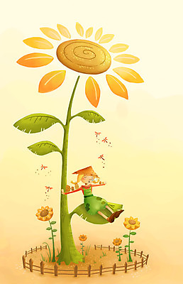 PSD 동물 사계절 계절 꽃 컬러 백그라운드 꽃밭 일러스트 상상 조류 해바라기 한명 노란색 가을 잠자리 허수아비 가을배경 국내일러스트 식물 1 곤충 농업 사람 파일형식 가을_계절