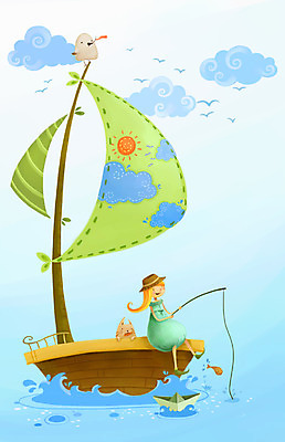 전신 PSD 동물 사계절 계절 여자 백그라운드 일러스트 상상 낚시 어류 한명 사람 앉기 여름 고양이 낚싯대 돛단배 종이배 선박 여자만 여자한명만 국내일러스트 1 수상교통 배_교통 포유류 모션 레저 반려동물 수중동물 낚시용품 종이접기 파일형식