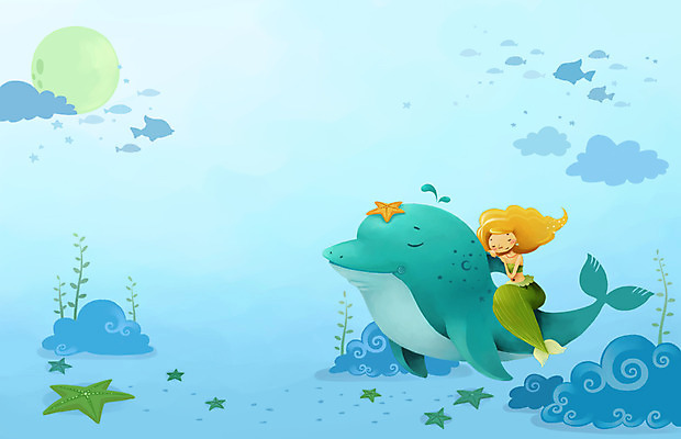 전신 PSD 구름 사계절 계절 여자 바다 컬러 백그라운드 일러스트 상상 불가사리 어류 한명 사람 여름 파란색 보름달 돌고래 인어공주 여자만 여자한명만 국내일러스트 자연요소 1 포유류 동화 극피동물 수중동물 달 공주님 파일형식