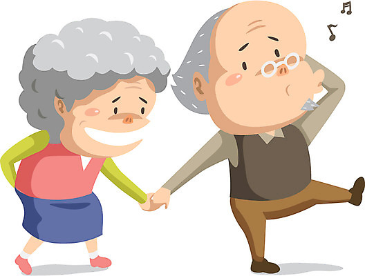 전신 캐릭터 여자 할아버지 노년 남자 할머니 데이트 일러스트 홍보캐릭터 서기 사람 손짓 두명 손잡기 쑥스러운 노인만 성인만 일러캐릭터 AI파일 모션 성인 파일형식 벡터