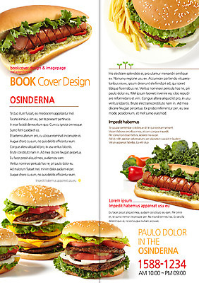 PSD 템플릿 편집 표지디자인 북디자인 출판디자인 내지 음식 빵 리플렛 백그라운드 채소 2단접지 북커버 고추 패스트푸드 샌드위치 팜플렛 사람없음 요식업 감자튀김 소시지 상추 이미지템플릿 산업 감자 튀김 가공식품 인스턴트 파일형식