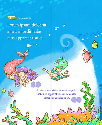 전신 PSD 동물 템플릿 편집 표지디자인 북디자인 출판디자인 여자 교육 내지 리플렛 바다 백그라운드 2단접지 북커버 동화 어류 사람 팜플렛 성인 두명 산호 인어공주 인어 여자만 성인여자만 성인만 이미지템플릿 수중동물 자포동물 공주님 파일형식