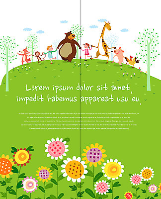 전신 PSD 나무 식물 동물 구름 템플릿 편집 표지디자인 북디자인 출판디자인 여자 어린이교육 교육 남자 꽃 내지 어린이 리플렛 백그라운드 2단접지 북커버 곰 서기 사람 소녀 소년 팜플렛 두명 손잡기 원숭이 닭 돼지 기린 여우 어린이만 이미지템플릿 자연요소 포유류 모션 조류 파일형식