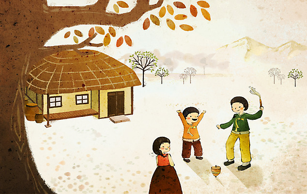 PSD 나무 한국전통 계절 여자 명절 남자 백그라운드 일러스트 초가집 사람 세명 추석 가을풍경 전통놀이 한복 즐거움 팽이 팽이치기 가을배경 국내일러스트 식물 전통 기념일 감정 놀이 한옥 한국 풍경 놀이용품 전통의상 파일형식 가을_계절