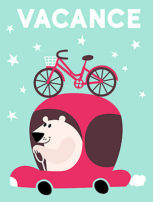 동물 백그라운드 일러스트 곰 자동차 휴가 북유럽 북유럽스타일 풍경 사람없음 여름 여름휴가 바캉스 귀여움 자전거 국내일러스트 AI파일 계절 유럽 육상교통 컨셉 포유류 바이크 스타일 파일형식 벡터 여름_계절