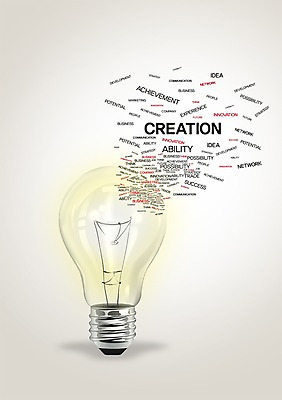 PSD 편집이미지 문자 영어 비즈니스 전구 창조 사람없음 빛 창작 이미지편집 파일형식