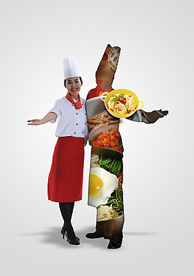 전신 PSD 편집이미지 모자 그릇 여자 실루엣 한식 음식 채소 방울토마토 안내 파스타 스파게티 요리사모자 요리 서기 웃음 사람 동양인 손짓 성인 두명 요리사 한국인 면류 면 계란프라이 나물 비빔밥 여자만 성인여자만 성인만 이미지편집 직업 모자_잡화 식기 잡화 토마토 모션 서양음식 촬영기법 표정 인종 계란요리 파일형식