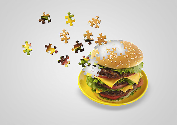 PSD 편집이미지 접시 음식 빵 채소 치즈 패스트푸드 육류 사람없음 햄버거 퍼즐 퍼즐조각 이미지편집 식기 조각 식재료 유제품 인스턴트 파일형식