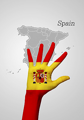 PSD 편집이미지 손 교육 유럽 나라 지도 손바닥 신체부위 스페인 국기 스페인국기 스페인지도 지명 이미지편집 사람 파일형식