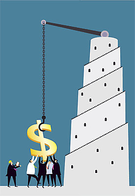 전신 남자 백그라운드 일러스트 비즈니스 협력 사람 정장 여러명 건물 달러 건설현장 직장인 비즈니스맨 중장비 기중기 남자만 국내일러스트 AI파일 직업 건축물 옷 다수 돈 건설업 산업장비 파일형식 벡터