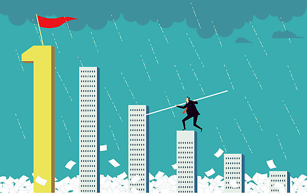 전신 남자 백그라운드 일러스트 비즈니스 한명 사람 정장 건물 깃발 우승 직장인 비즈니스맨 장대 빗방울 비구름 비바람 남자만 남자한명만 국내일러스트 AI파일 직업 1 건축물 옷 바람 최고 비_날씨 먹구름 파일형식 벡터 구름_자연