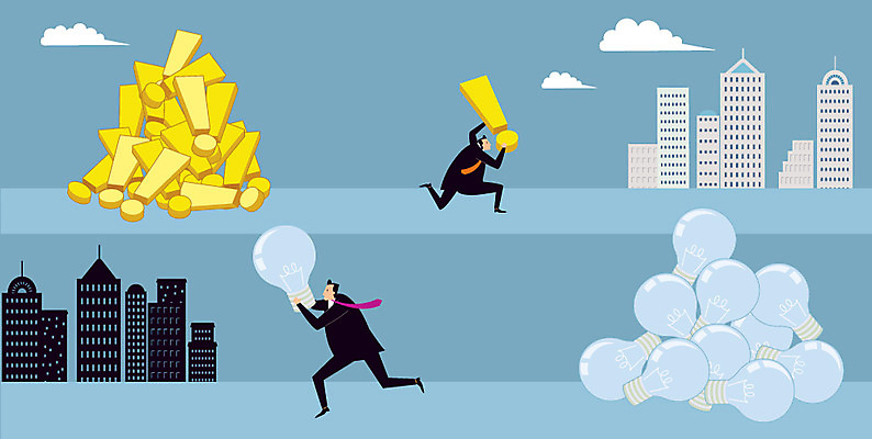 전신 남자 백그라운드 생각 일러스트 비즈니스 전구 아이디어 들기 사람 정장 두명 건물 달리기 직장인 비즈니스맨 느낌표 남자만 국내일러스트 AI파일 직업 건축물 기호 옷 컨셉 모션 파일형식 벡터