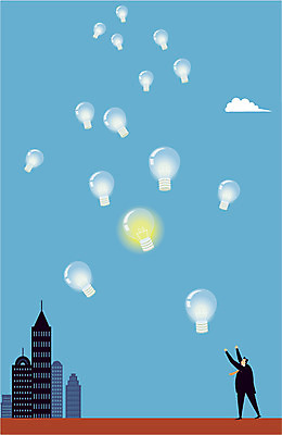 전신 남자 백그라운드 일러스트 비즈니스 전구 하늘 아이디어 한명 사람 정장 건물 직장인 비즈니스맨 남자만 남자한명만 국내일러스트 AI파일 직업 1 건축물 옷 컨셉 파일형식 벡터