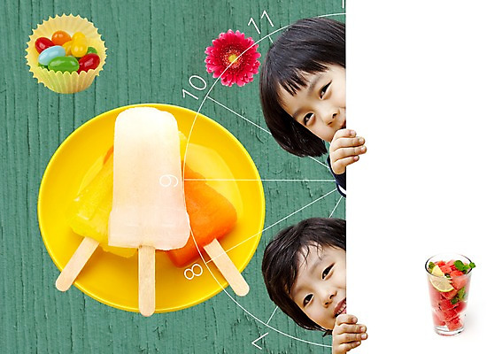 PSD 편집 편집이미지 여자 남자 어린이 음식 백그라운드 과일 아이스크림 디저트 쟁반 사람 동양인 소녀 소년 두명 컵 한국인 시간표 젤리 막대아이스크림 어린이만 이미지편집 식기 인종 계획 파일형식