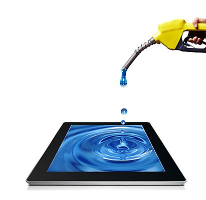 PSD 편집 편집이미지 물결 백그라운드 한손 한명 태블릿 물방울 잡기 절약 주유기 이미지편집 1 손 컨셉 모션 사람 전자제품 스마트기기 기계 주유 파일형식