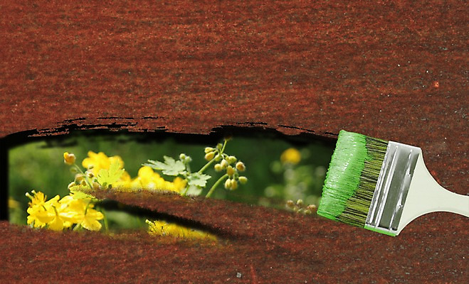 PSD 식물 편집 편집이미지 꽃 컬러 백그라운드 사람없음 초록색 노란색 환경 페인트 터치 붓 이미지편집 파일형식