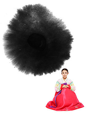 전신 PSD 편집 편집이미지 여자 백그라운드 붓터치 한명 사람 앉기 동양인 한국인 한복 여자만 여자한명만 이미지편집 1 한국전통 모션 인종 전통의상 파일형식