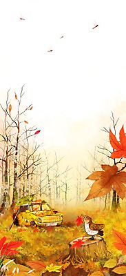 PSD 나무 계절 백그라운드 단풍 일러스트 자동차 자연 조류 풍경 사람없음 가을풍경 가을 숲 가을배경 국내일러스트 식물 동물 육상교통 잎 생태계 파일형식 가을_계절