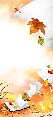 PSD 계절 백그라운드 단풍 일러스트 자연 나뭇잎 풍경 사람없음 책 독서 가을풍경 가을 잠자리 가을배경 국내일러스트 곤충 잎 생태계 파일형식 가을_계절