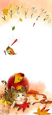 PSD 계절 낙엽 일러스트 자연 풍경 사람없음 가을풍경 고양이 가을 털실 잠자리 국내일러스트 곤충 잎 포유류 반려동물 실 생태계 파일형식 가을_계절
