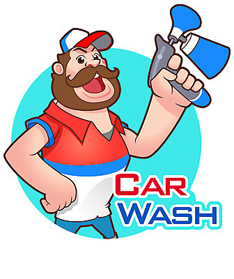 직업 캐릭터 남자 일러스트 홍보캐릭터 직업캐릭터 한명 들기 사람 상반신 서비스업 알림 분무기 세차 털보 남자만 남자한명만 일러캐릭터 AI파일 1 산업 모션 파일형식 벡터