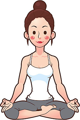 전신 직업 캐릭터 여자 포즈 일러스트 홍보캐릭터 요가 직업캐릭터 한명 사람 앉기 운동 알림 명상 여자만 여자한명만 일러캐릭터 AI파일 1 웰빙 모션 건강 파일형식 벡터