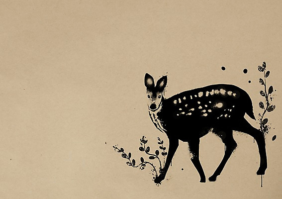 PSD 동물 한마리 백그라운드 일러스트 붓터치 잉크 사람없음 먹 동물보호 멸종위기동물 노루 국내일러스트 멸종위기종 1 포유류 서예 사회이슈 파일형식