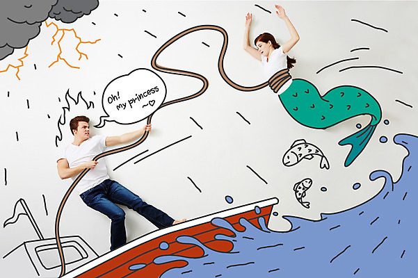 전신 PSD 서양인 외국인 구름 편집 편집이미지 여자 남자 밧줄 바다 백그라운드 포토일러 낚시 어류 사람 두명 번개 묶기 디지털합성 합성 인어공주 선박 이미지편집 자연요소 줄 수상교통 모션 레저 동화 날씨 인종 수중동물 공주님 파일형식