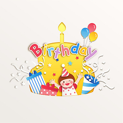 모양 여자 기념일 종이 어린이 백그라운드 일러스트 폭죽 선물 한명 사람 케이크 생일 페이퍼아트 여자만 여자한명만 어린이만 소녀만 소녀한명만 국내일러스트 AI파일 1 디저트 이벤트 파일형식 벡터
