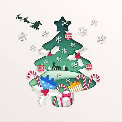 모양 계절 종이 백그라운드 겨울 일러스트 지팡이 선물 사람없음 크리스마스트리 산타클로스 눈 페이퍼아트 겨울배경 국내일러스트 AI파일 자연요소 크리스마스 날씨 파일형식 벡터