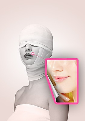 PSD 서양인 외국인 편집이미지 우먼라이프 여자 미소 사람 상반신 20대 성인 두명 뷰티 수술 성형수술 튜브탑 입술 붕대 여자만 성인여자만 청년만 청년여자만 성인만 이미지편집 라이프스타일 상의 의학 표정 인종 청년 신체부위 치료 파일형식