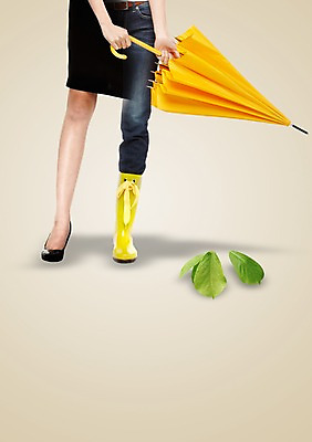 PSD 식물 편집이미지 여자 구두 우산 날씨 나뭇잎 장화 한명 서기 들기 신체부위 치마 하반신 청바지 다리 비 여자만 여자한명만 이미지편집 자연요소 1 신발 잎 바지 모션 하의 사람 파일형식