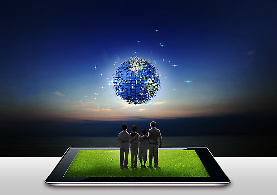 PSD 편집이미지 여자 남자 지구 어린이 캠페인 비즈니스 가족 어깨동무 서기 사람 잔디 여러명 성인 뒷모습 태블릿 자연보호 그린캠페인 블록 이미지편집 식물 뷰포인트 포즈 다수 관계 모션 자연 전자제품 스마트기기 보호 파일형식