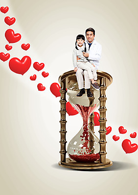 전신 PSD 편집이미지 여자 노년 남자 어린이 청진기 웃음 사람 앉기 동양인 소녀 성인 두명 치료 진료 한국인 환자 의사 하트 모래시계 소아과 이미지편집 모양 모래 시계 의학 의료기기 모션 표정 병원 인종 의료진 파일형식