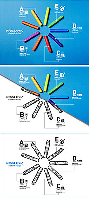 편집 편집이미지 컬러 백그라운드 포토일러 그래프 사람없음 파란색 필기구 자료 인포그래픽 비교 크레파스 합성 타입 이미지편집 AI파일 컨셉 문구용품 학용품 파일형식 벡터