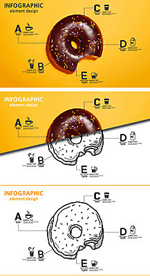 편집 편집이미지 음식 빵 컬러 백그라운드 포토일러 그래프 사람없음 노란색 자료 인포그래픽 비교 도넛 합성 타입 이미지편집 AI파일 컨셉 디저트 파일형식 벡터