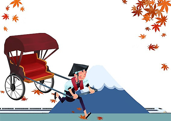 PSD 남자 여행 단풍 일본문화 일러스트 한명 사람 관광지 일본 가을 체험 전통의상 일본여행 후지산 인력거 남자만 남자한명만 국내일러스트 1 동양문화 전통 계절 아시아 외국문화 해외여행 컨셉 잎 산 세계문화유산 파일형식