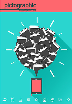 교육 백그라운드 말풍선 일러스트 사람없음 책 스마트기기 태블릿 픽토그램 쌓기 변화 전자책 스마트 정보화시대 편리함 국내일러스트 AI파일 컨셉 모션 전자제품 파일형식 벡터