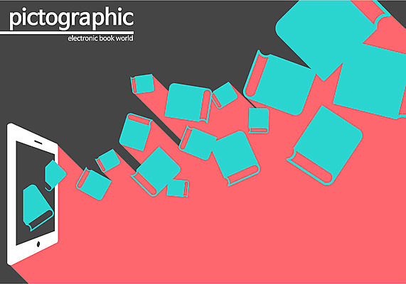 교육 백그라운드 일러스트 사람없음 책 스마트기기 태블릿 픽토그램 변화 전자책 스마트 정보화시대 편리함 국내일러스트 AI파일 컨셉 전자제품 파일형식 벡터
