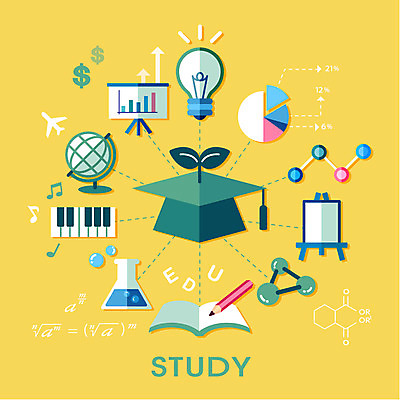 교육 일러스트 학사모 전구 그래프 실험기구 사람없음 책 세트 필기구 건반 선택 분석 이젤 복잡 국내일러스트 AI파일 모자_잡화 과학 컨셉 졸업 문구용품 미술도구 파일형식 벡터