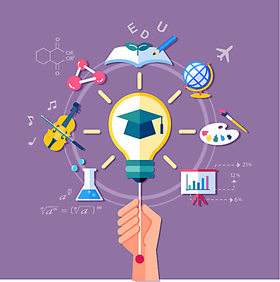 손 음악 과학 일러스트 학사모 전구 그래프 미술 한명 사람 신체부위 책 세트 플랫 선택 심볼 분석 오브젝트 복잡 자기계발 국내일러스트 AI파일 모자_잡화 1 컨셉 졸업 문화예술 파일형식 벡터