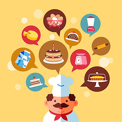 남자 말풍선 생각 일러스트 한명 사람 세트 요리사 플랫 선택 심볼 분석 오브젝트 레시피 복잡 남자만 남자한명만 국내일러스트 AI파일 직업 1 컨셉 파일형식 벡터