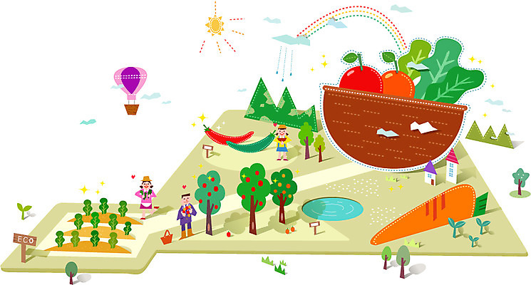 라이프스타일 여자 남자 채소 일러스트 자연 사람 세명 농작물 바구니 자연보호 농사 그린캠페인 당근 사과 분석 친환경 활기 에코라이프 복잡 국내일러스트 AI파일 캠페인 컨셉 농업 과일 뿌리채소 생활 환경 보호 에코 생태계 파일형식 벡터