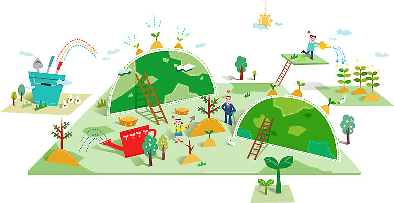 식물 라이프스타일 여자 남자 일러스트 자연 사람 세명 자연보호 그린캠페인 분석 친환경 활기 에코라이프 나무심기 복잡 국내일러스트 AI파일 캠페인 컨셉 생활 환경 보호 에코 생태계 심기 파일형식 벡터