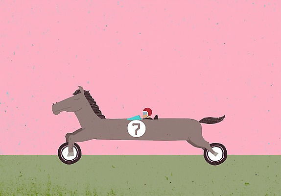 PSD 동물 한마리 남자 백그라운드 일러스트 상상 자동차 상상일러스트 한명 사람 초원 운전 말_동물 남자만 남자한명만 국내일러스트 1 육상교통 포유류 모션 파일형식