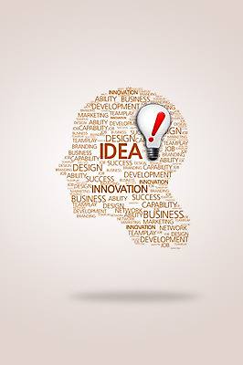 PSD 편집이미지 문자 영어 생각 비즈니스 전구 아이디어 사람없음 머리 느낌표 두뇌 이미지편집 기호 컨셉 신체부위 뇌 파일형식