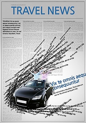 PSD 편집이미지 커플 여자 남자 여행 자동차 사람 동양인 20대 성인 두명 만세 한국인 신문 뉴스 오픈카 자동차여행 청년만 성인만 이미지편집 육상교통 관계 모션 승용차 인종 청년 간행물 파일형식